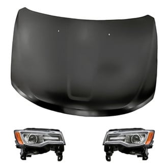 Replacement - 3-Piece Kit (Driver and Passenger Side Headlights, Hood Panel) (Standard Line)