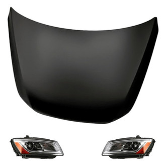 Replacement - 3-Piece Kit (Driver and Passenger Side Headlights, Hood Panel)