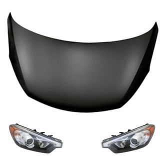 Replacement - 3-Piece Kit (Driver and Passenger Side Headlights, Hood Panel)