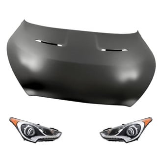 Replacement - 3-Piece Kit (Driver and Passenger Side Headlights, Hood Panel)