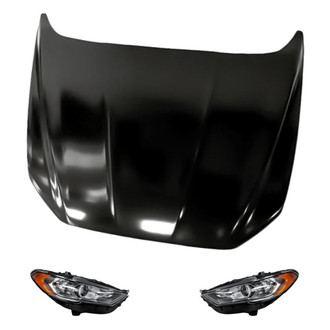 Replacement - 3-Piece Kit (Driver and Passenger Side Headlights, Hood Panel)