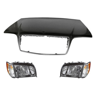 Replacement - 3-Piece Kit (Driver and Passenger Side Headlights, Hood Panel) (Standard Line)