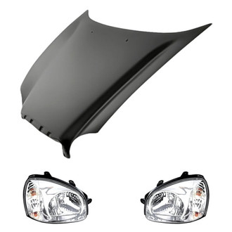 Replacement - 3-Piece Kit (Driver and Passenger Side Headlights, Hood Panel)