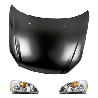 Replacement - 3-Piece Kit (Driver and Passenger Side Headlights, Hood Panel)