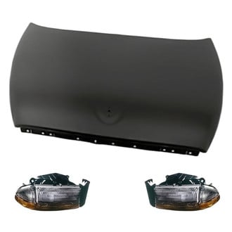 Replacement - 3-Piece Kit (Driver and Passenger Side Headlights, Hood Panel) (Standard Line)