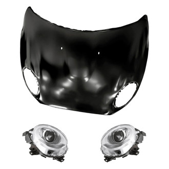 Replacement - 3-Piece Kit (Driver and Passenger Side Headlights, Hood Panel)