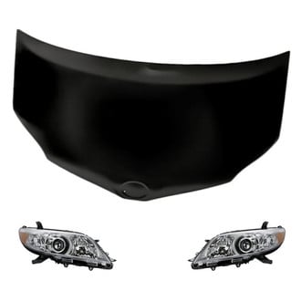 Replacement - 3-Piece Kit (Driver and Passenger Side Headlight Lenses and Housings, Hood Panel)