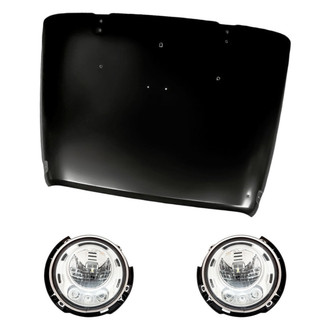 Replacement - 3-Piece Kit (Driver and Passenger Side Headlights, Hood Panel)
