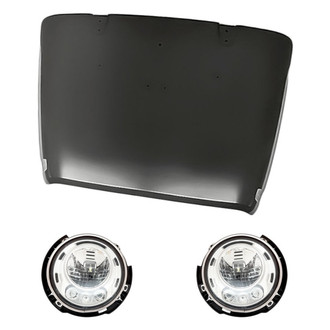 Replacement - 3-Piece Kit (Driver and Passenger Side Headlights, Hood Panel)