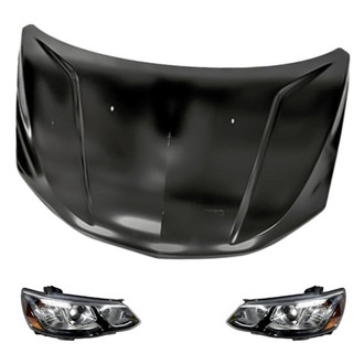Replacement - 3-Piece Kit (Driver and Passenger Side Headlights, Hood Panel)