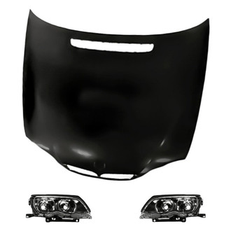 Replacement - 3-Piece Kit (Driver and Passenger Side Headlights, Hood Panel)