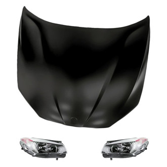 Replacement - 3-Piece Kit (Driver and Passenger Side Headlights, Hood Panel)