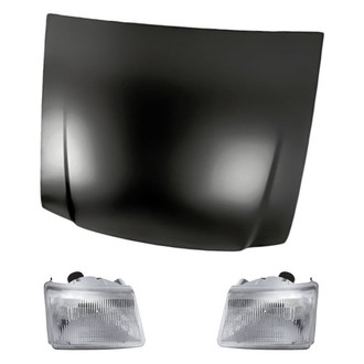 Replacement - 3-Piece Kit (Driver and Passenger Side Headlights, Hood Panel)