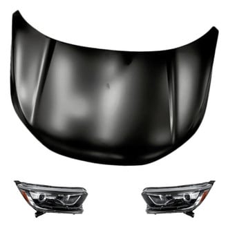 Replacement - 3-Piece Kit (Driver and Passenger Side Headlights, Hood Panel) (CAPA Certified)