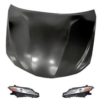 Replacement - 3-Piece Kit (Driver and Passenger Side Headlights, Hood Panel) (CAPA Certified)