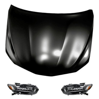 Replacement - 3-Piece Kit (Driver and Passenger Side Headlights, Hood Panel)