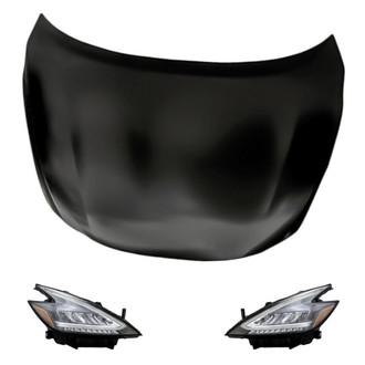 Replacement - 3-Piece Kit (Driver and Passenger Side Headlights, Hood Panel)