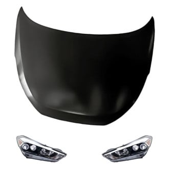 Replacement - 3-Piece Kit (Driver and Passenger Side Headlights, Hood Panel)