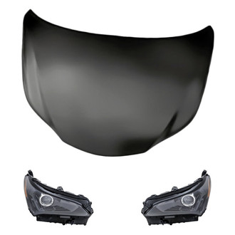 Replacement - 3-Piece Kit (Driver and Passenger Side Headlights, Hood Panel)
