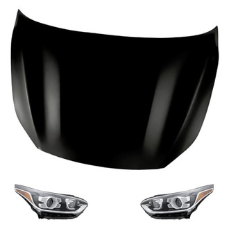 Replacement - 3-Piece Kit (Driver and Passenger Side Headlights, Hood Panel)