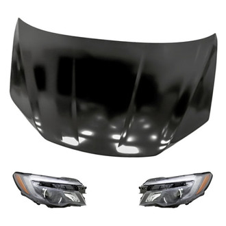 Replacement - 3-Piece Kit (Driver and Passenger Side Headlights, Hood Panel)