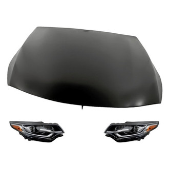 Replacement - 3-Piece Kit (Driver and Passenger Side Headlights, Hood Panel)