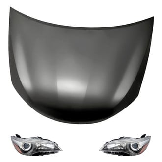 Replacement - 3-Piece Kit (Driver and Passenger Side Headlights, Hood Panel) (CAPA Certified)