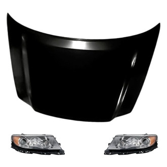 Replacement - 3-Piece Kit (Driver and Passenger Side Headlights, Hood Panel)