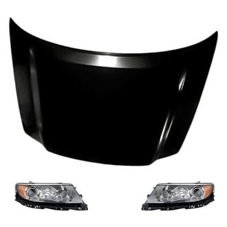 Replacement - 3-Piece Kit (Driver and Passenger Side Headlights, Hood Panel) (CAPA Certified)