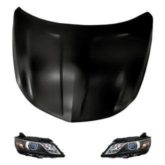 Replacement - 3-Piece Kit (Driver and Passenger Side Headlights, Hood Panel)
