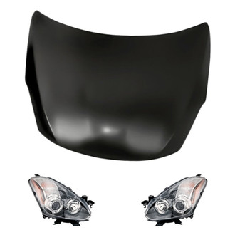 Replacement - 3-Piece Kit (Driver and Passenger Side Headlights, Hood Panel)