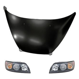 Replacement - 3-Piece Kit (Driver and Passenger Side Headlights, Hood Panel)