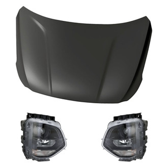 Replacement - 3-Piece Kit (Driver and Passenger Side Headlights, Hood Panel)