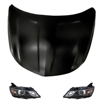 Replacement - 3-Piece Kit (Driver and Passenger Side Headlights, Hood Panel)