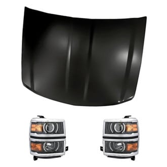 Replacement - 3-Piece Kit (Driver and Passenger Side Headlights, Hood Panel)