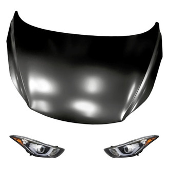 Replacement - 3-Piece Kit (Driver and Passenger Side Headlights, Hood Panel)