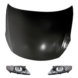 Replacement - 3-Piece Kit (Driver and Passenger Side Headlights, Hood Panel)