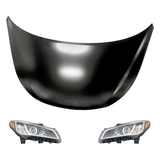Replacement - 3-Piece Kit (Driver and Passenger Side Headlights, Hood Panel)