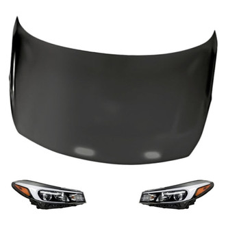Replacement - 3-Piece Kit (Driver and Passenger Side Headlights, Hood Panel)