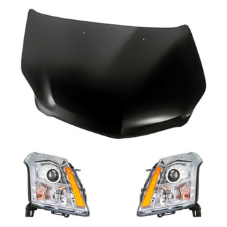 Replacement - 3-Piece Kit (Driver and Passenger Side Headlights, Hood Panel)