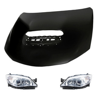 Replacement - 3-Piece Kit (Driver and Passenger Side Headlights, Hood Panel)