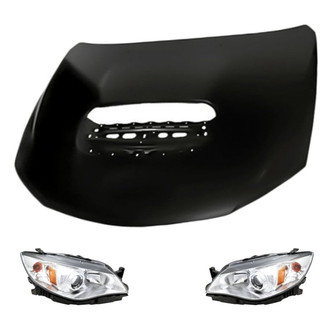 Replacement - 3-Piece Kit (Driver and Passenger Side Headlights, Hood Panel)