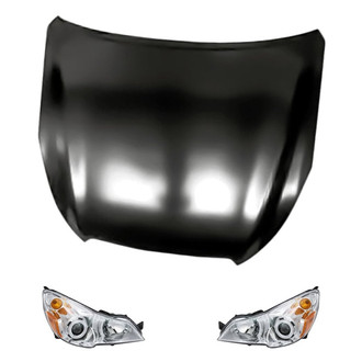 Replacement - 3-Piece Kit (Driver and Passenger Side Headlights, Hood Panel)