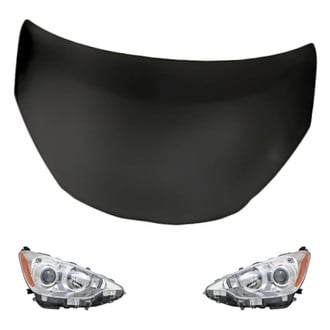 Replacement - 3-Piece Kit (Driver and Passenger Side Headlights, Hood Panel)