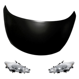 Replacement - 3-Piece Kit (Driver and Passenger Side Headlights, Hood Panel)