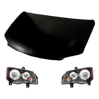 Replacement - 3-Piece Kit (Driver and Passenger Side Headlights, Hood Panel)