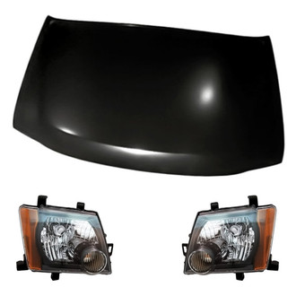Replacement - 3-Piece Kit (Driver and Passenger Side Headlights, Hood Panel)