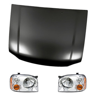 Replacement - 3-Piece Kit (Driver and Passenger Side Headlights, Hood Panel)