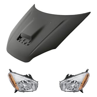 Replacement - 3-Piece Kit (Driver and Passenger Side Headlights, Hood Panel)