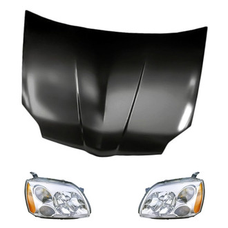 Replacement - 3-Piece Kit (Driver and Passenger Side Headlights, Hood Panel)